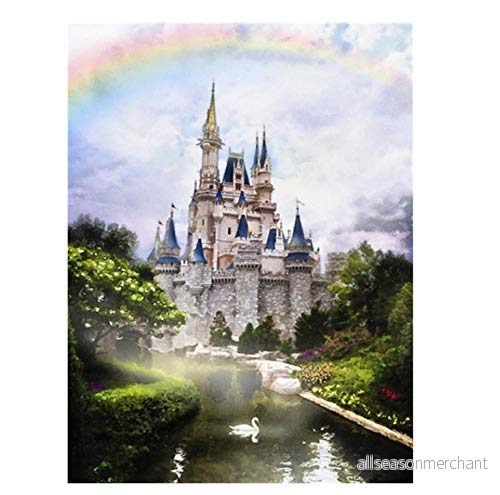 OMCCXO 5D diamantmålning DIY kit slott söm strass broderi konst hantverk för heminredning 8x12inch(20x30cm) 4024052459254
