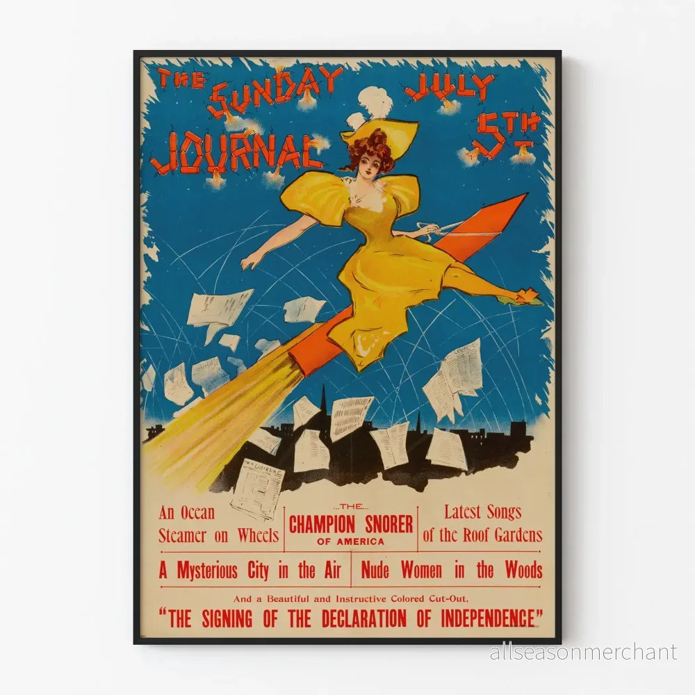 Vintageposter The Sunday Journal 5 juli 1896