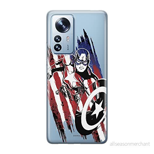 ERT GROUP mobiltelefonfodral för Xiaomi 12 / 12X originalt och officiellt licensierat Marvel mönster Captain America 016 optimalt anpassad till formen på mobiltelefonen, gedeeltelijk transparant 5905511475901