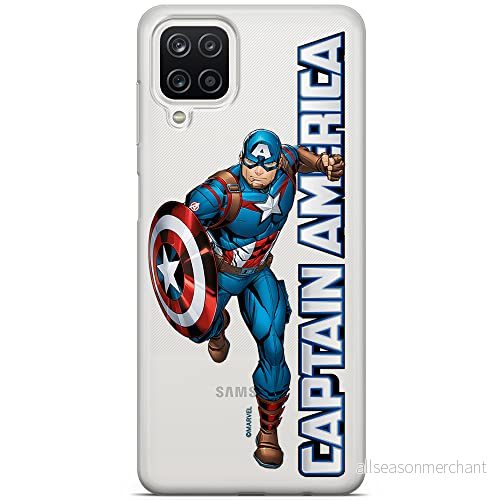 ERT GROUP mobiltelefonfodral för Samsung A12 / M12 originalt och officiellt licensierat Marvel mönster Captain America 030 optimalt anpassad till formen på mobiltelefonen, gedeeltelijk transparant 5904805321573