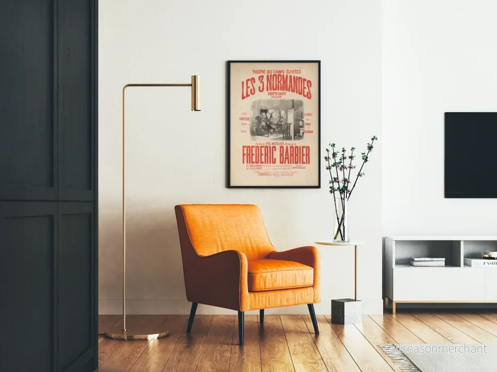 Vintageposter Théâtre des Champs-Élysées Les 3 Normandes - Bild 2