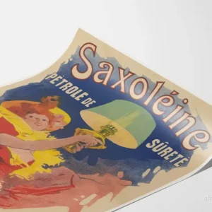 Vintageaffisch Saxoléine Säkertolje - Retro väggdekoration - Bild 3