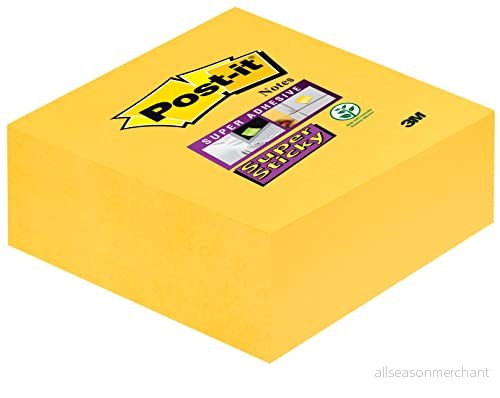 Post it 2014 S självhäftande anteckning Super Sticky Kub, 70 g, 76 x mm, narcissgul, 270 ark 4001895915383