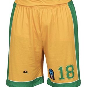 BIGSPORTS replika Eurocup Limoges Csp nummer 18 2017 2018 herr basketshorts Gul/grön FR : XS (Taille Fabricant 4 Ans) 3663763000310