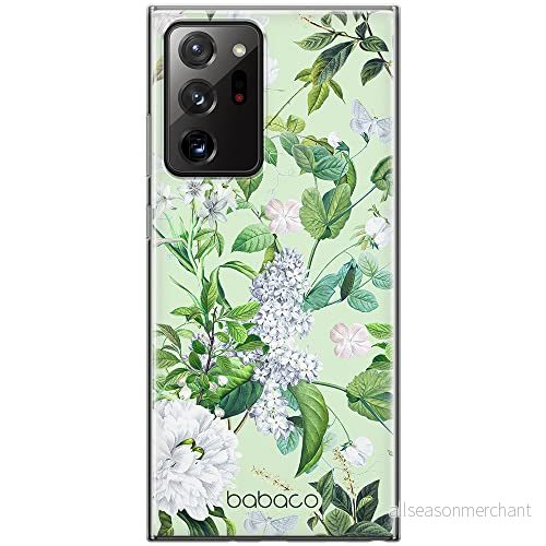 ERT GROUP mobiltelefonfodral för Samsung GALAXY NOTE 20 ULTRA originalt och officiellt licensierat Babaco mönster Flowers 038 anpassad till formen på mobiltelefonen, fodral tillverkad av TPU plast 5905131303677