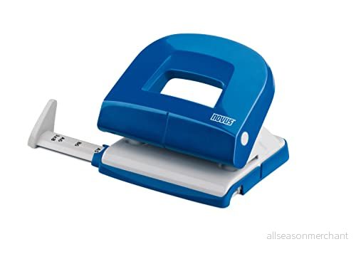 Novus kontorshål E 216, plast/metall, 16 blad blå 4009729048450