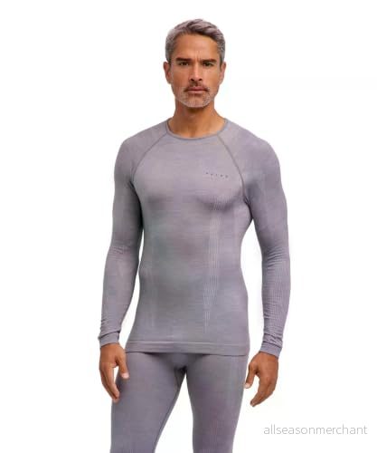 FALKE Baslager skjorta för män Wool Tech. Funktionellt material ull snabbtorkande varm 1 st, grå (grå heather 3757), L 4067112003516