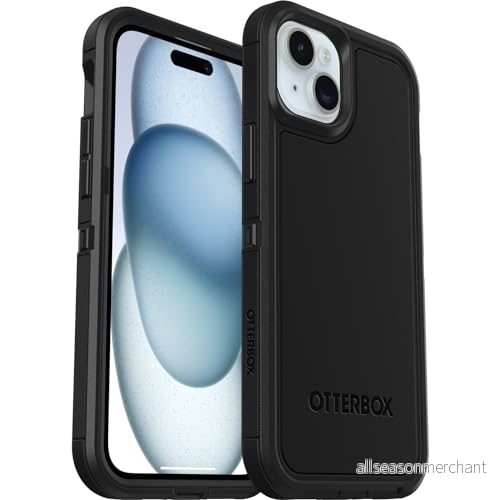 OtterBox Defender XT skal för iPhone 15 Plus/iPhone 14 Plus med MagSafe, extra stöttåligt, fallsäkert,skyddande skal, testad till militärstandard x5, Svart 840304733408