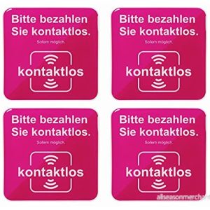 BIKE label Kassaskylt 3D klistermärken 80 x mm 4 stycken kontantlösa siffror 900211VE 4251308129559