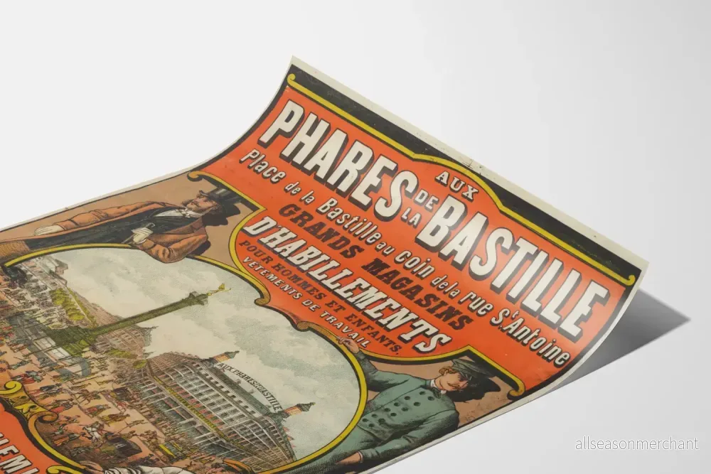 Vintageposter "Aux Phares de la Bastille" – Parisisk väggdekoration - Bild 3