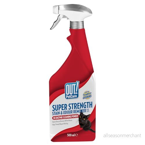 OUT! Superstyrka pet stain och luktborttagare, 3X Enzymatisk pro bakterierengörare 500 ml 10279911372