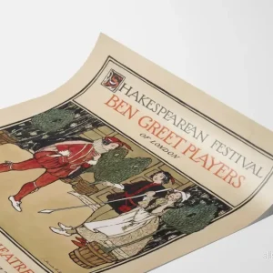 Vintageposter för Shakespearefestivalen Ben Greet Players Teater Studebaker - Bild 3