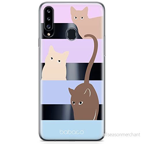 ERT GROUP mobiltelefonfodral för Samsung A20S originalt och officiellt licensierat Babaco mönster Cats 014 optimalt anpassad till formen på mobiltelefonen, gedeeltelijk transparant 5905131067708