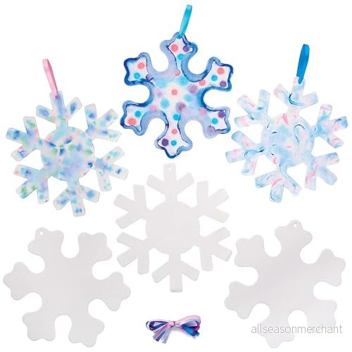 Baker Ross FX302 Ungar Snöflinga Färg Diffuserande Vinter Jul Papper 30 Bit Former 5063067000654