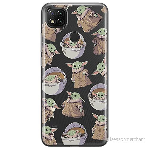 ERT GROUP mobiltelefonfodral för Xiaomi REDMI 9C originalt och officiellt licensierat Star Wars mönster Baby Yoda 028 optimalt anpassad till formen på mobiltelefonen, gedeeltelijk transparant 5904805093500