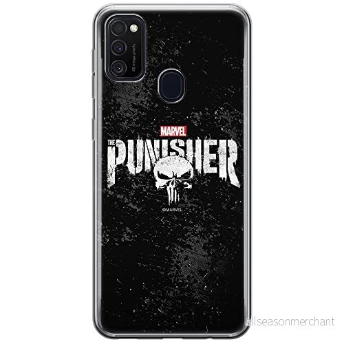 ERT GROUP mobiltelefonfodral för Samsung M21 originalt och officiellt licensierat Marvel mönster Punisher 003 optimalt anpassad till formen på mobiltelefonen, fodral tillverkad av TPU plast 5903537837314