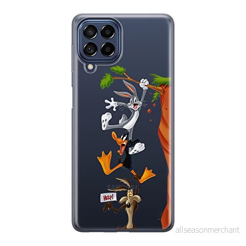 ERT GROUP mobiltelefonfodral för Samsung M53 5G originalt och officiellt licensierat Looney Tunes mönster 005 optimalt anpassad till formen på mobiltelefonen, gedeeltelijk transparant 5905511396190