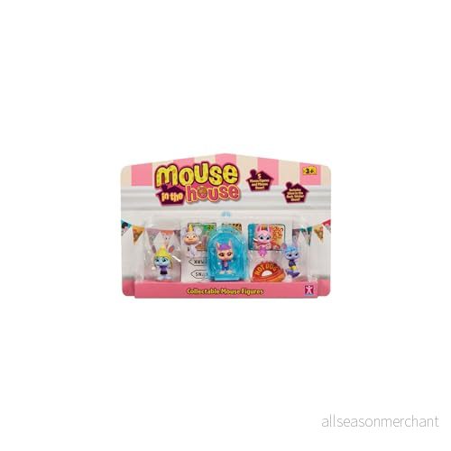 BANDAI Millie and Friends Mouse in The House CO07708, 5 pack, leksaksfigurer, samlarleksaker, fantasifullt spel, för 37 år gamla barn 8414614077082