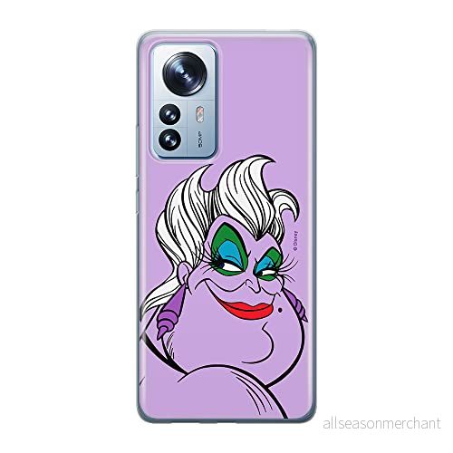 ERT GROUP mobiltelefonfodral för Xiaomi 12 / 12X originalt och officiellt licensierat Disney mönster Ursula 001 optimalt anpassad till formen på mobiltelefonen, fodral tillverkad av TPU plast 5905511482749