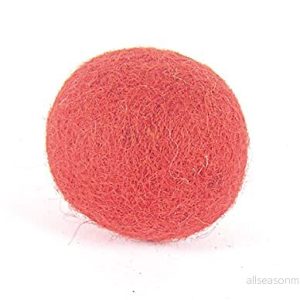 Fleece filt röd boll diam. 30mm. 20u. 8428885039786
