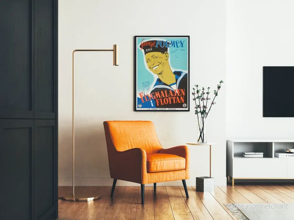 Vintageposter George Formby Flygmalajen i Flottan väggdekoration - Bild 2