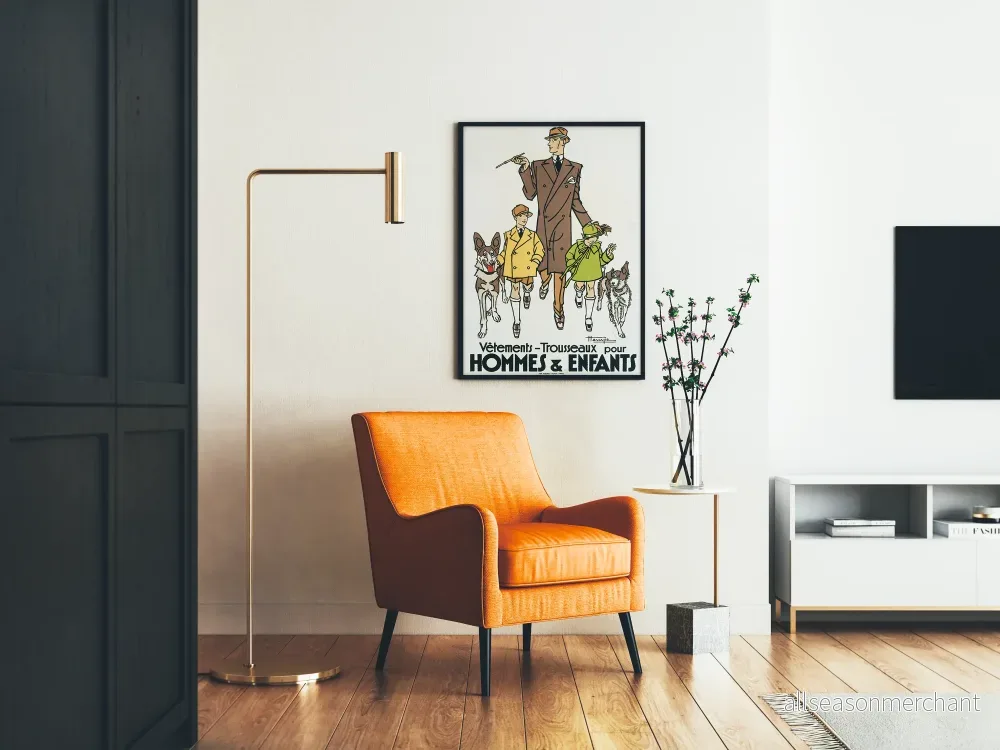 Vintageposter för kläder, bröllopsföljen för män och barn - Bild 2