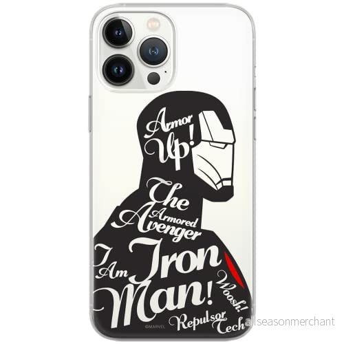 ERT GROUP mobiltelefonfodral för Samsung F62 / M62 originalt och officiellt licensierat Marvel mönster Iron Man 010 optimalt anpassad till formen på mobiltelefonen, gedeeltelijk transparant 5904805536939