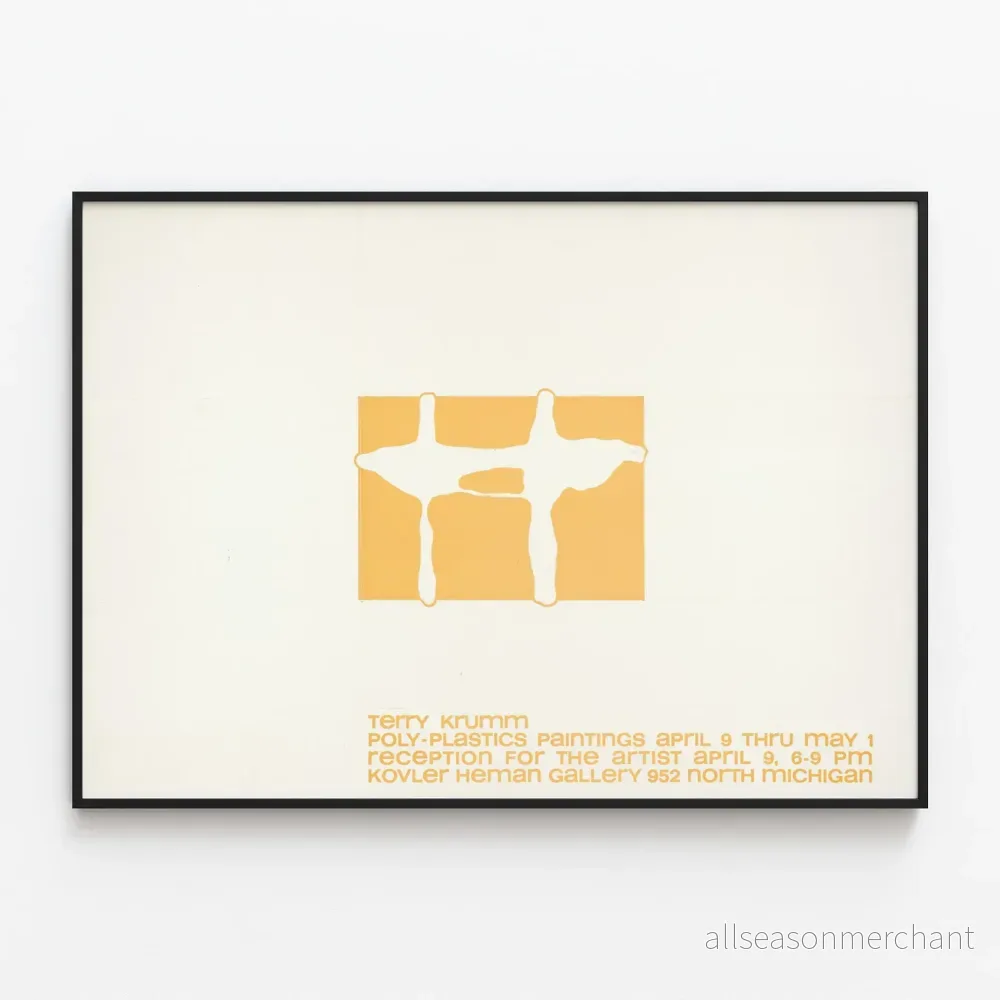Abstrakt minimalistisk poster i orange och vitt för väggdekoration