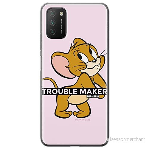 ERT GROUP mobiltelefonfodral för Xiaomi REDMI 9T originalt och officiellt licensierat Tom and Jerry mönster 012 optimalt anpassad till formen på mobiltelefonen, fodral tillverkad av TPU plast 5904805602832