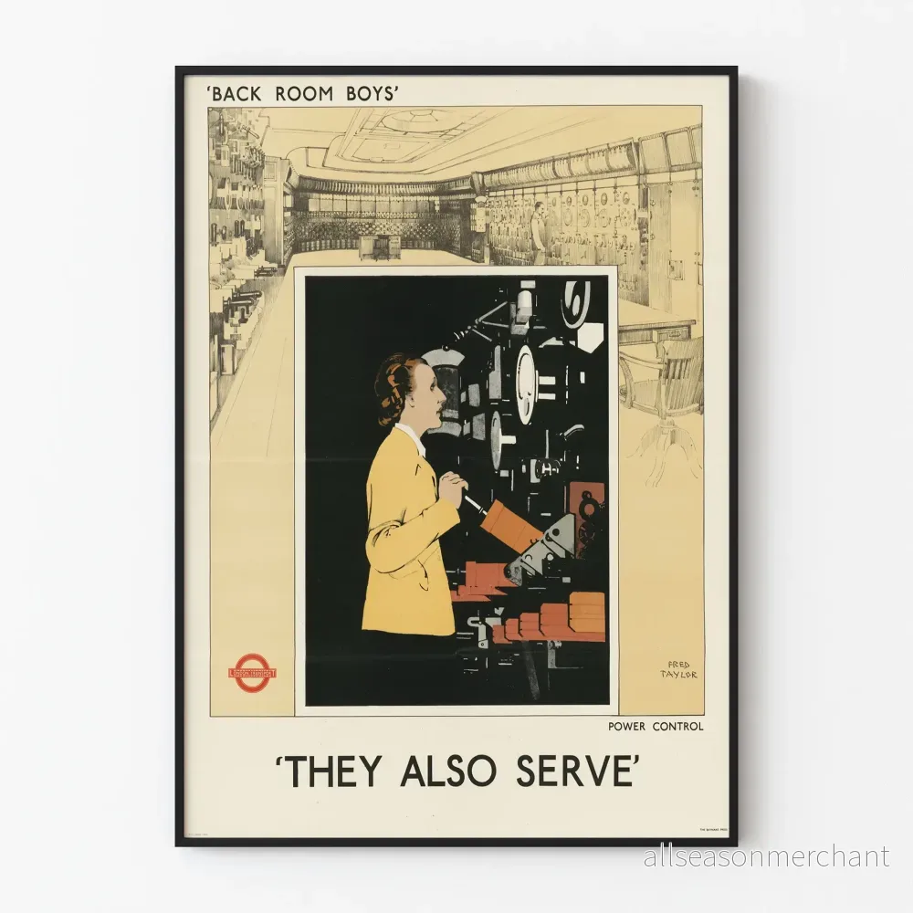 Vintageposter « Back Room Boys » elektrisk kontroll