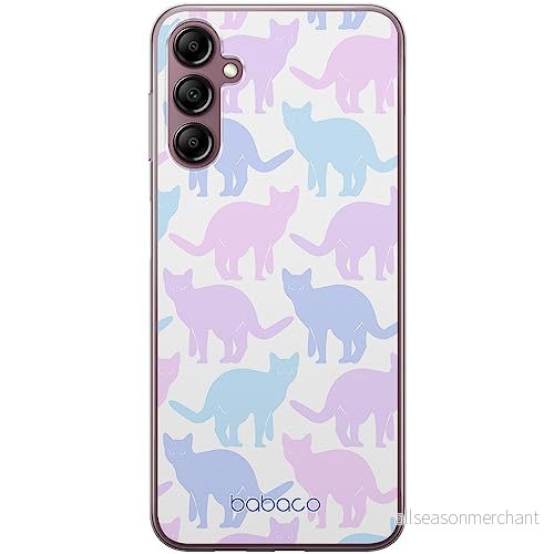 ERT GROUP mobiltelefonfodral för Samsung A14 4G/5G originalt och officiellt licensierat Babaco mönster Cats 011 optimalt anpassad till formen på mobiltelefonen, fodral tillverkad av TPU plast 5905511828622