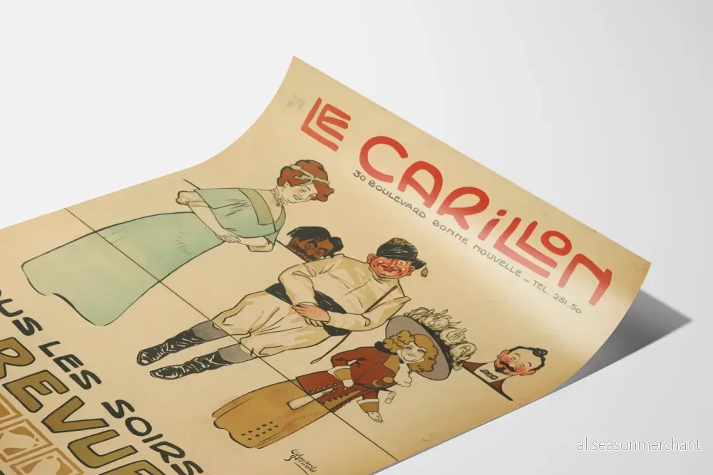 Vintageposter Le Carillon - La Revue et les Charlotins - Bild 3