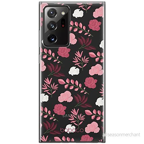 ERT GROUP mobiltelefonfodral för Samsung GALAXY NOTE 20 ULTRA originalt och officiellt licensierat Babaco mönster Flowers 020 optimalt anpassad till formen på mobiltelefonen, gedeeltelijk transparant 5903932640595