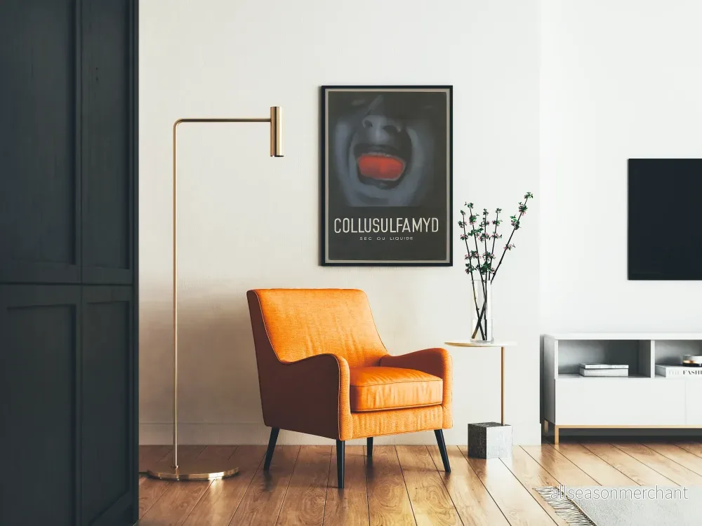 Vintage medicinsk poster Collusulfamyd, art déco-stil - Bild 2