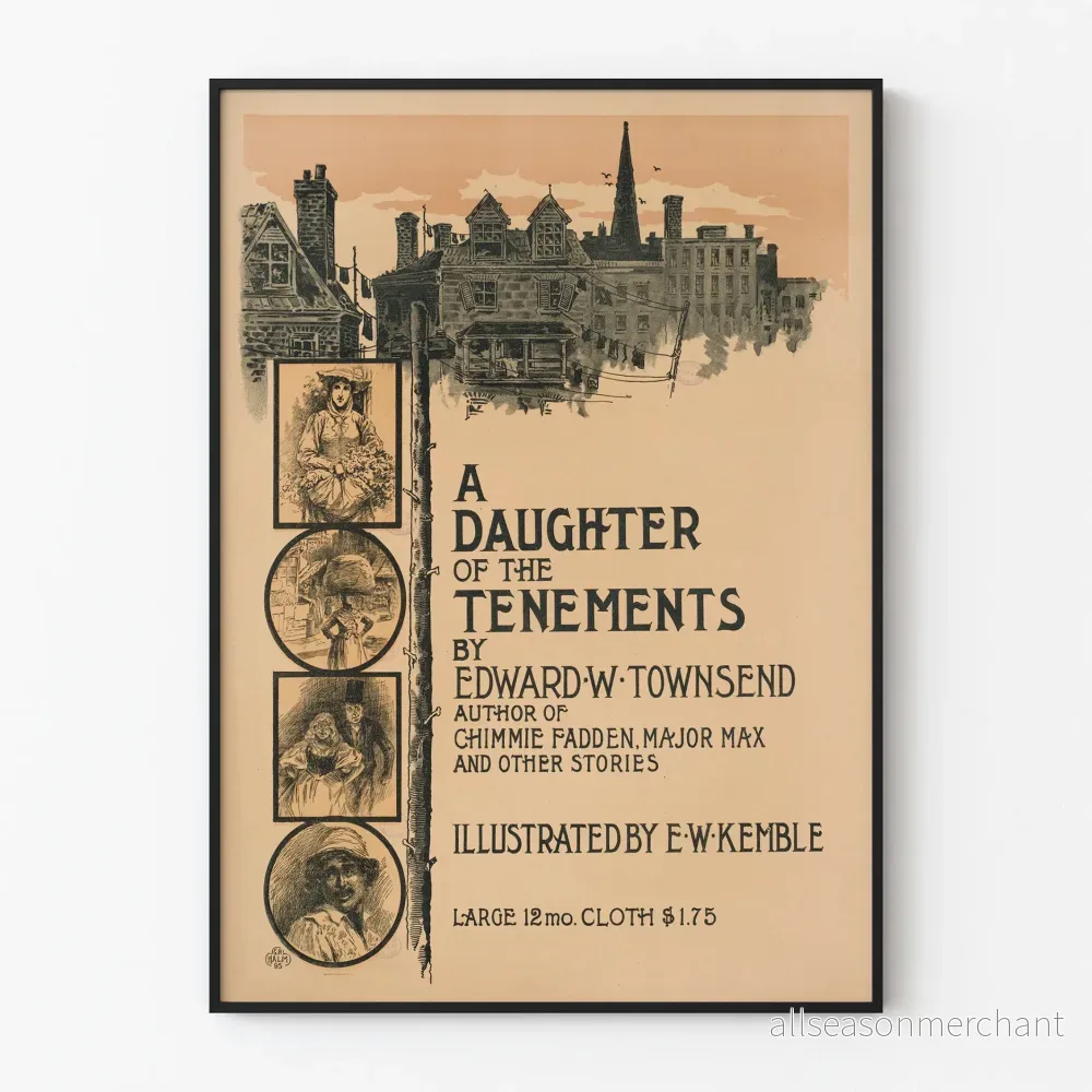 Vintageposter A Daughter of the Tenements av Edward W. Townsend