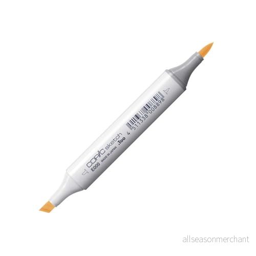 COPIC Skissmärkpenna typ E 000, Pale Fruit rosa, professionell penselmärkpensel, med en superpenselspets och mediumbrun spets 4511338008898