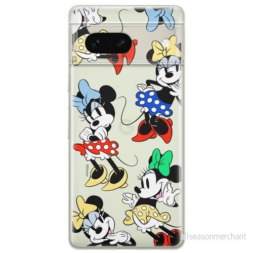 ERT GROUP mobiltelefonfodral för Google PIXEL 7 originalt och officiellt licensierat Disney mönster Minnie 076 optimalt anpassad till formen på mobiltelefonen, gedeeltelijk transparant 5905795155001
