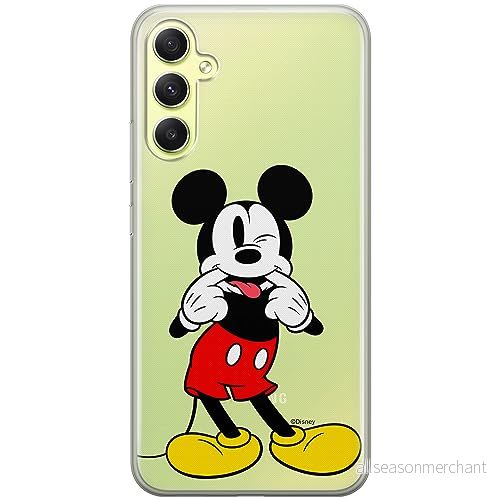 ERT GROUP mobiltelefonfodral för Samsung A34 5G originalt och officiellt licensierat Disney mönster Mickey 053 optimalt anpassad till formen på mobiltelefonen, gedeeltelijk transparant 5905795034924