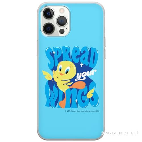 ERT GROUP mobiltelefonfodral för Iphone 12/12 PRO originalt och officiellt licensierat Looney Tunes mönster Tweety 014 anpassad till formen på mobiltelefonen, fodral tillverkad av TPU plast 5905795095888