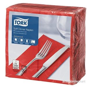 Tork 470251 mjuka middagsservetter, röd, 1200 8710499370295 Tork 470251 mjuka middagsservetter, röd, 1200 8710499370295