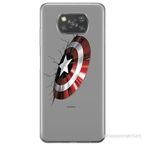 ERT GROUP mobiltelefonfodral för Xiaomi POCOPHONE X3 originalt och officiellt licensierat Marvel mönster Captain America 023 anpassad till formen på mobiltelefonen, fodral tillverkad av TPU plast 5903537123202