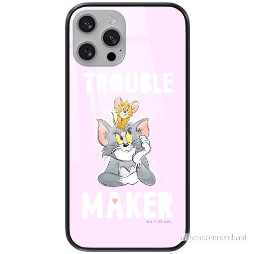 ERT GROUP mobiltelefonfodral för Apple Iphone XR originalt och officiellt licensierat Tom and Jerry mönster 006 tillverkad av härdat glas, optimalt anpassat till mobilens form, skyddsfodral 5904805252716