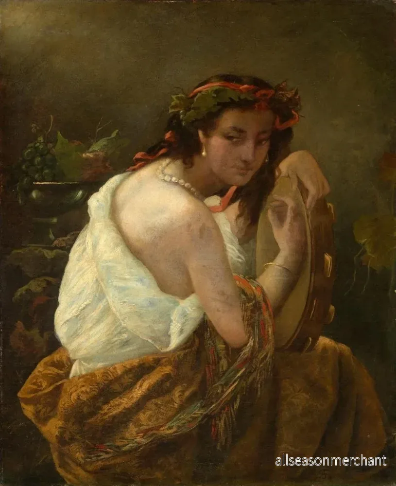Målning Gitane med tamburin - Anselm Feuerbach | Konsttryck - Bild 2