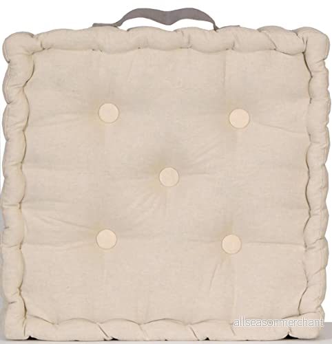 Atout Ciel Golvkudde 40 x cm med kontrasterande handtag, fyrkantig, beige 3115334127334