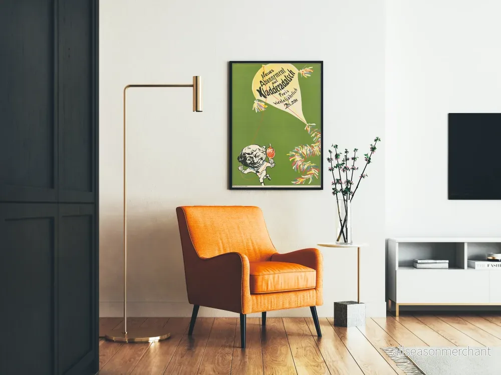 Vintageposter "Nouveau Abonnement" på grön bakgrund - Bild 2