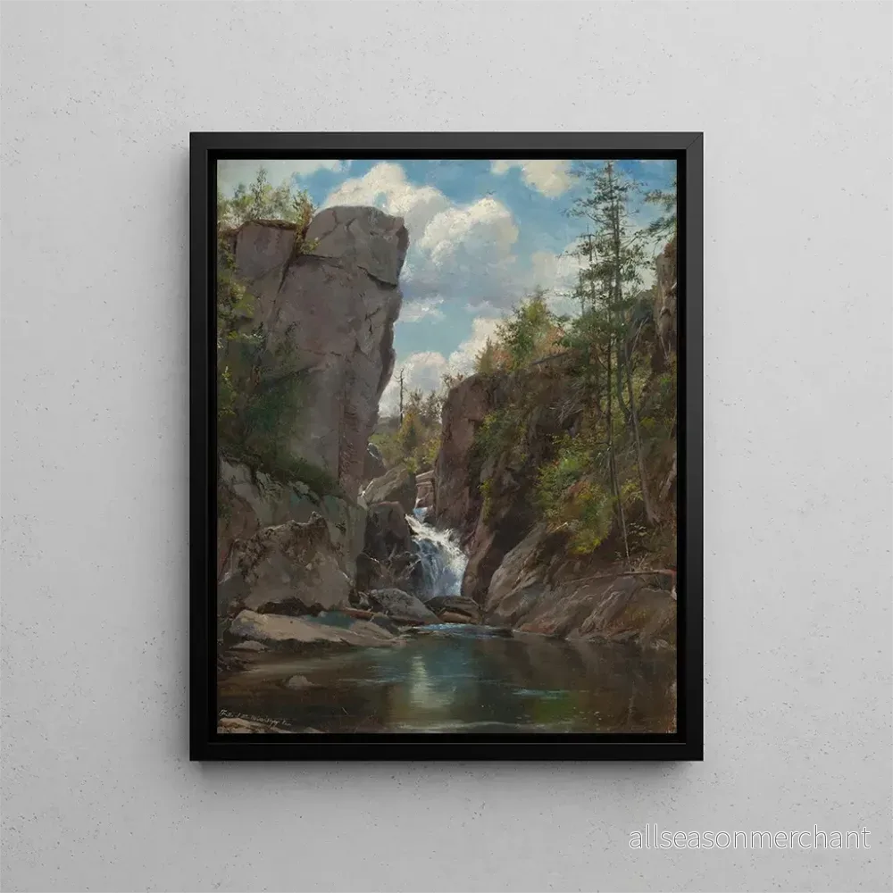 Målning Chutes du Mississippi - École Américaine | Konsttryck