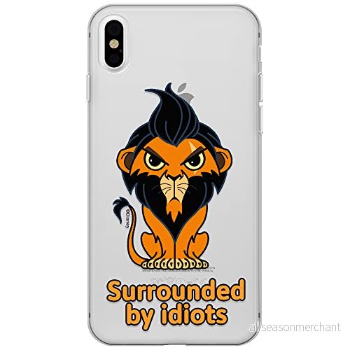 ERT GROUP mobiltelefonfodral för Iphone X/XS originalt och officiellt licensierat Disney mönster Scar 001 optimalt anpassad till formen på mobiltelefonen, gedeeltelijk transparant 5905131438157