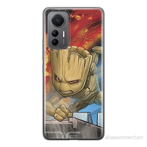 ERT GROUP mobiltelefonfodral för Xiaomi 12 LITE originalt och officiellt licensierat Marvel mönster Groot 003 optimalt anpassad till formen på mobiltelefonen, fodral tillverkad av TPU plast 5905511498481