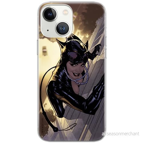 ERT GROUP mobiltelefonfodral för Iphone 13 originalt och officiellt licensierat DC mönster Catwoman 006 Vit optimalt anpassad till formen på mobiltelefonen, fodral tillverkad av TPU plast 5903932920352