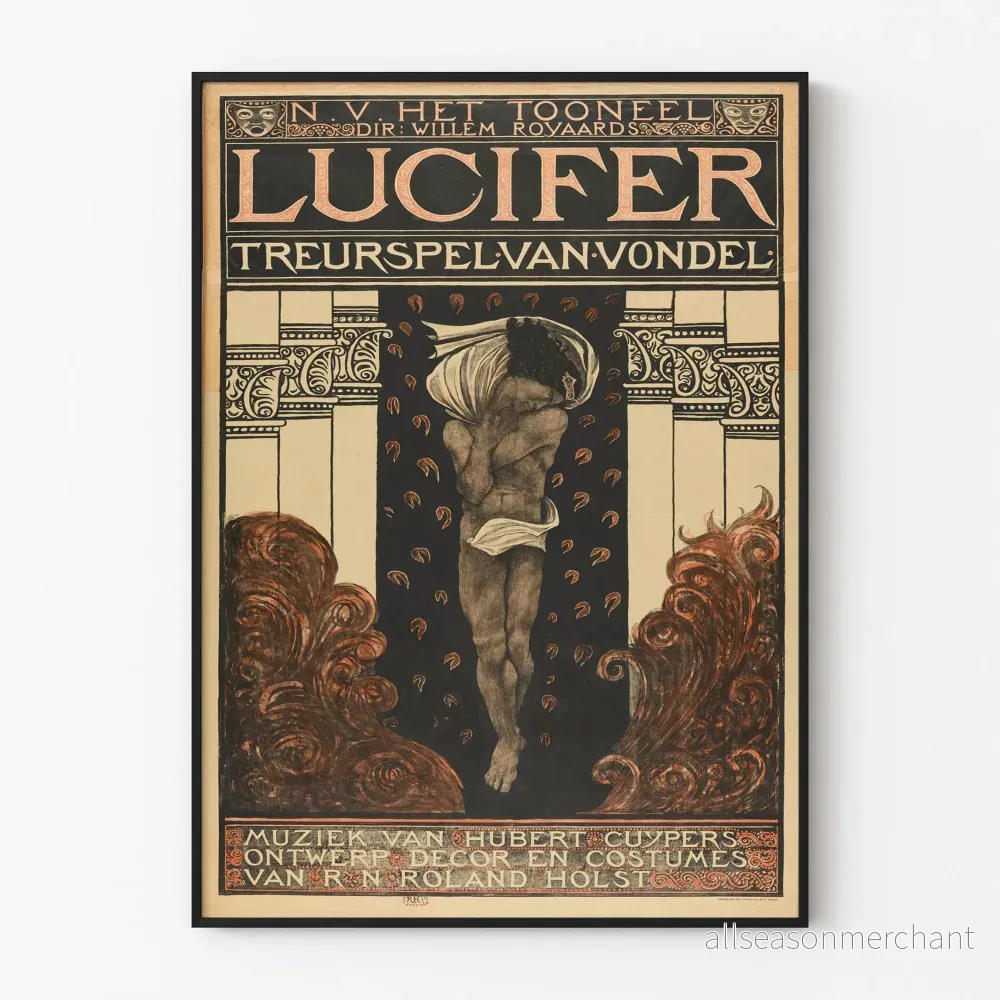 Vintageposter Lucifer för teaterväggdekoration